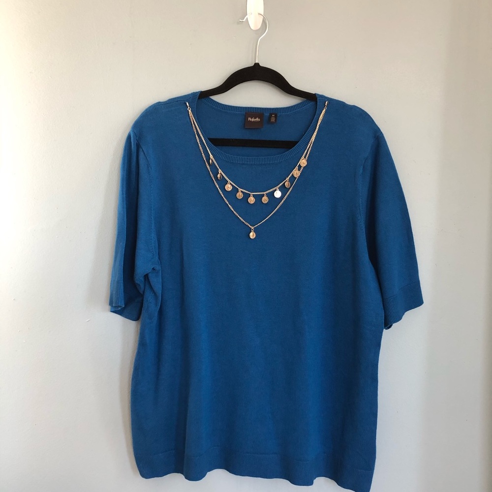 NWT Rafaella blouse with chains Size 2X